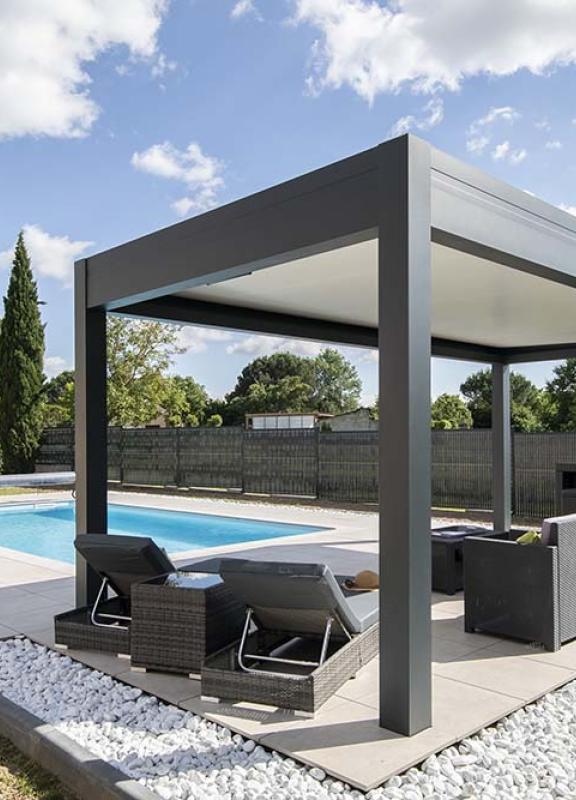 Akena - Pergola toit plat - Espace extérieur