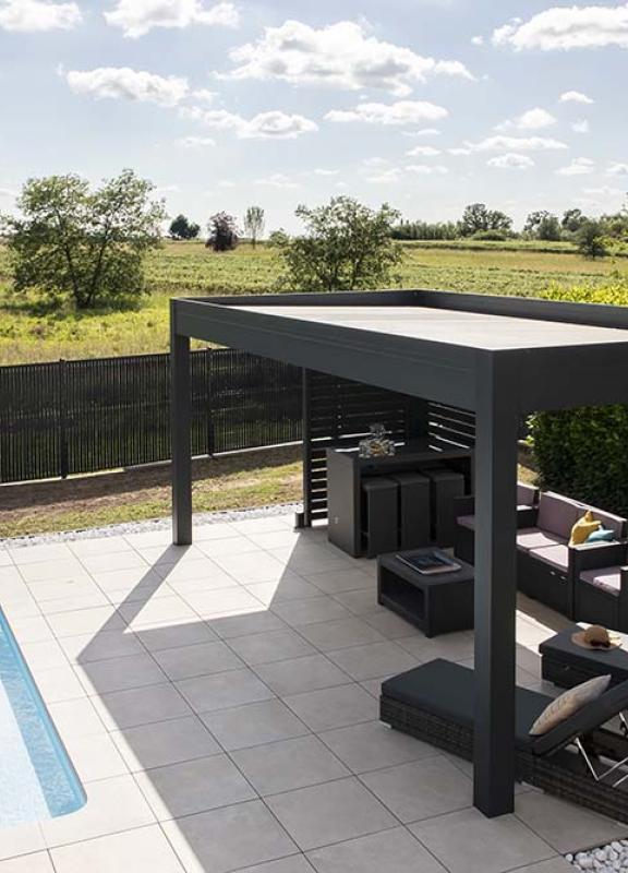 Akena - Pergola toit plat - Agrandir sa terrasse