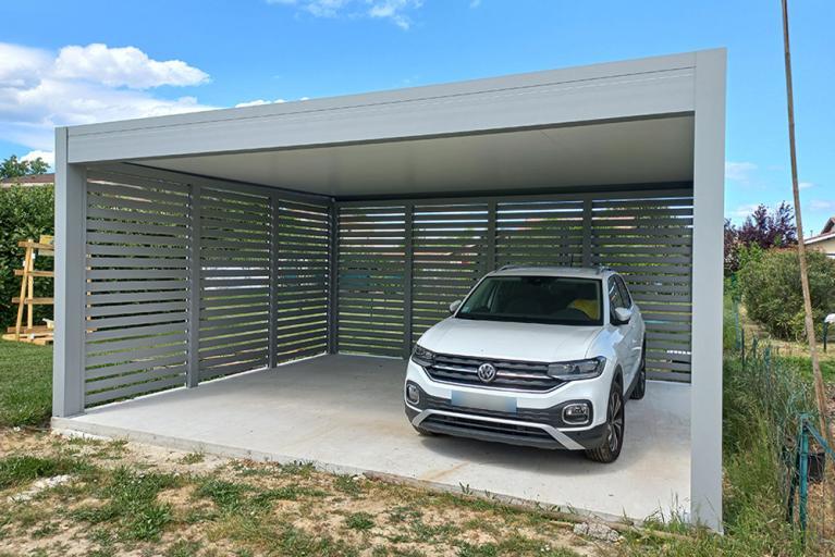 Carport 2 poteaux : Abris voiture 2 pieds Akena