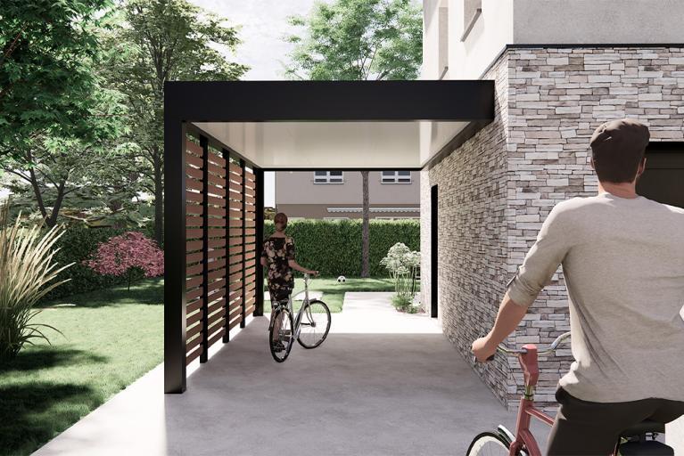 Carport moto et carport velo Akena : Abris exterieur pour moto et vélo