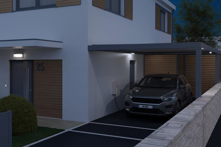 Eclairage carport aluminium Akena