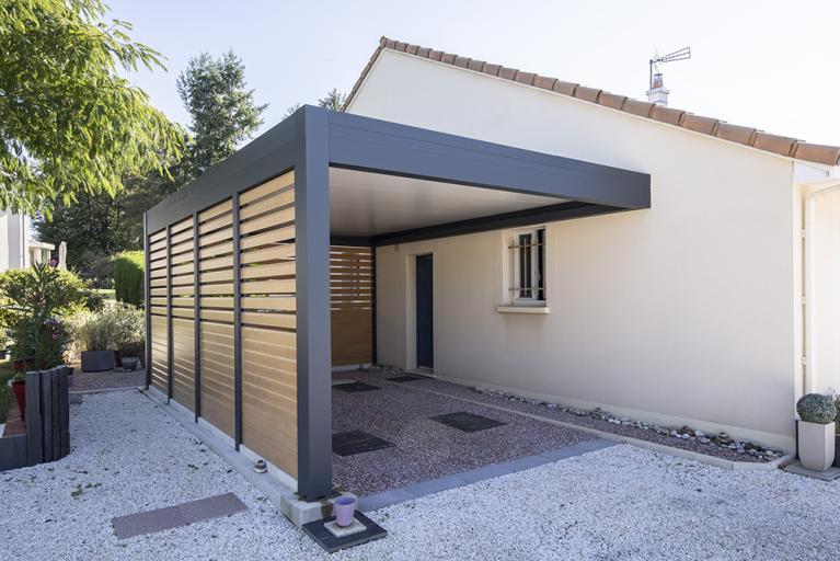 Akena Carport - Adossé - Aluminium